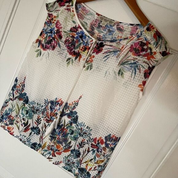 Vintage America Tops - Vintage America Blues small boho peasant blouse